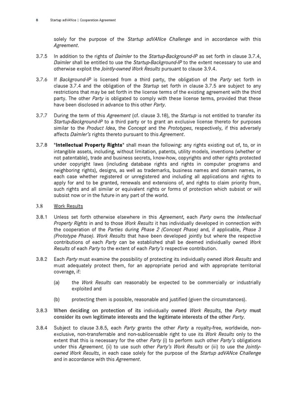 Cooperation Agreement | &nbsp;Startup adVANce Challenge - Page 8