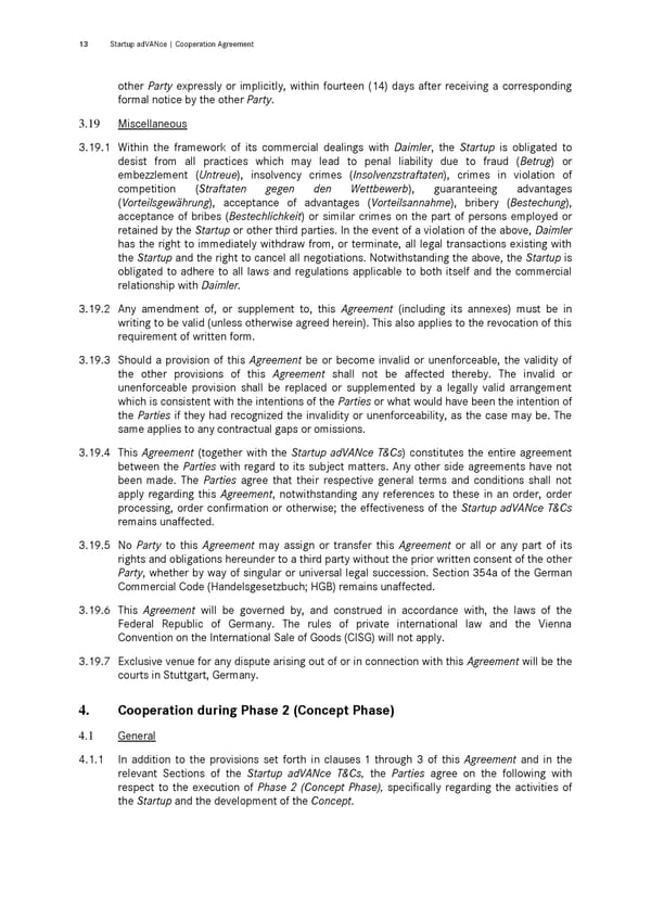 Cooperation Agreement | &nbsp;Startup adVANce Challenge - Page 13