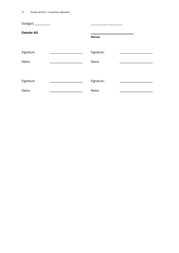 Cooperation Agreement | &nbsp;Startup adVANce Challenge - Page 17