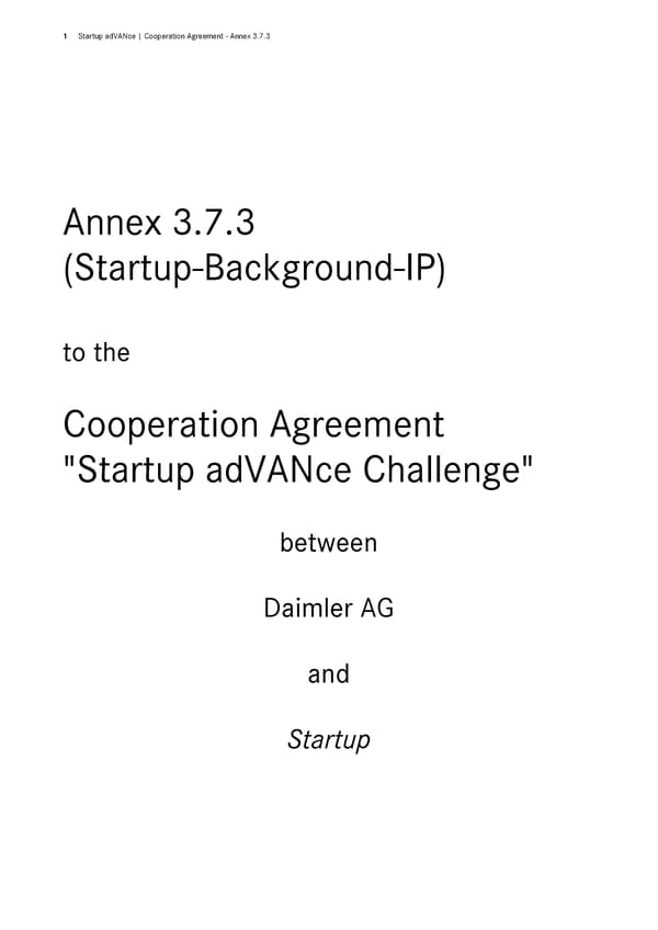 Cooperation Agreement | &nbsp;Startup adVANce Challenge - Page 18