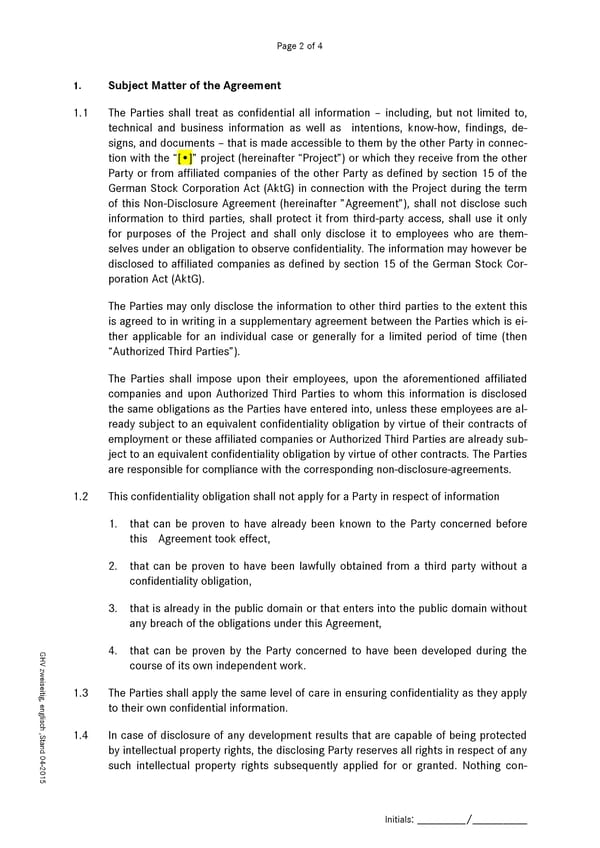 Non-Disclosure Agreement - Page 2