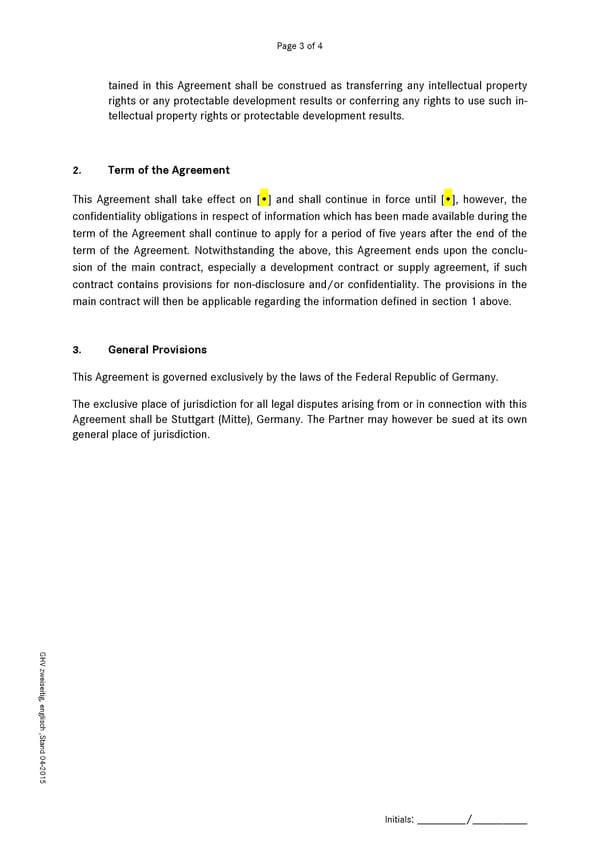 Non-Disclosure Agreement - Page 3