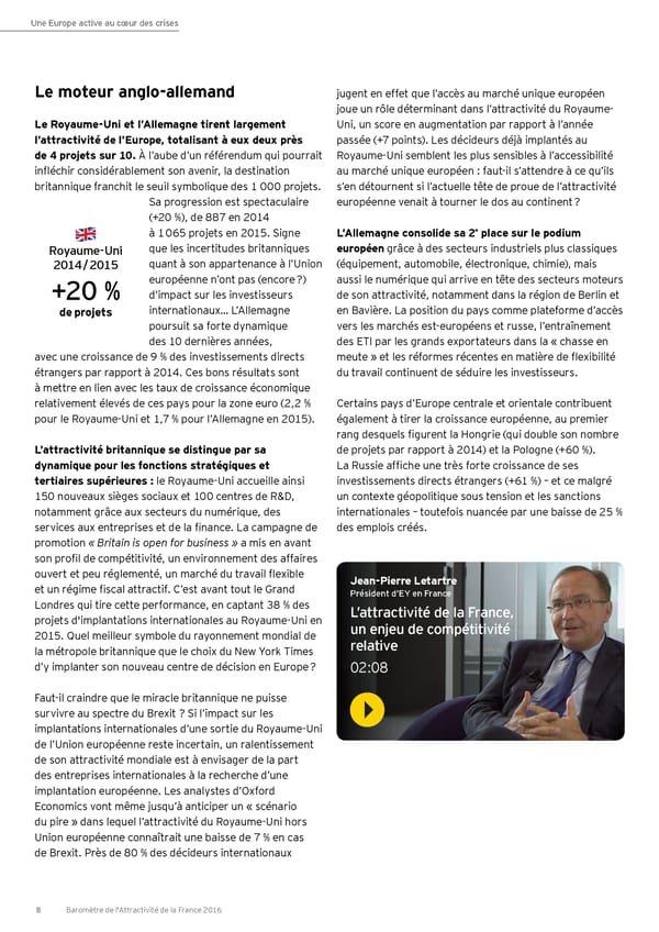 Baromètre de l’attractivité France 2016 - Page 8