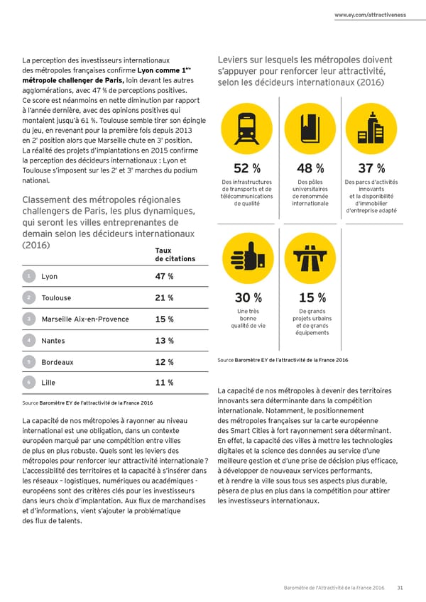 Baromètre de l’attractivité France 2016 - Page 31