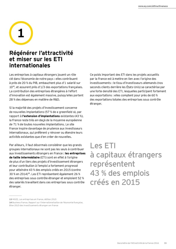 Baromètre de l’attractivité France 2016 - Page 33