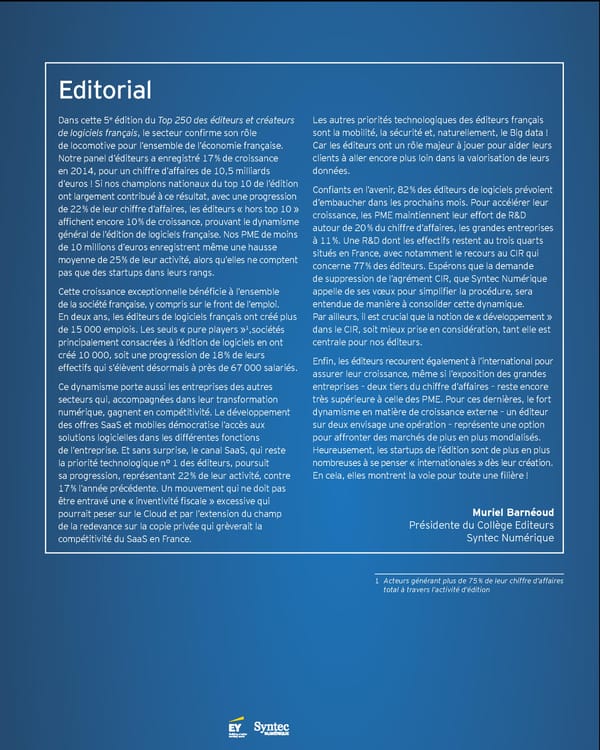 Panorama Top 250 des éditeurs et créateurs de logiciels français - 5e Édition - Page 2