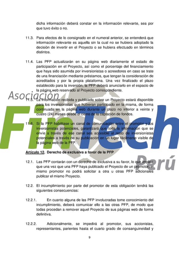 Propuesta de Ley para Regular el Crowdfunding Financiero en Perú Septiembre 2017 - Page 9