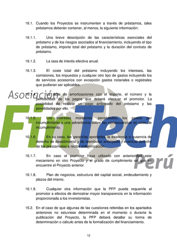 Propuesta de Ley para Regular el Crowdfunding Financiero en Perú Septiembre 2017 - Page 12