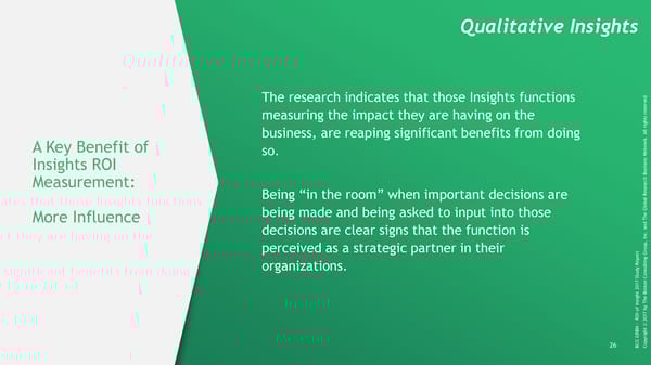ROI of Insights | Report - Page 27