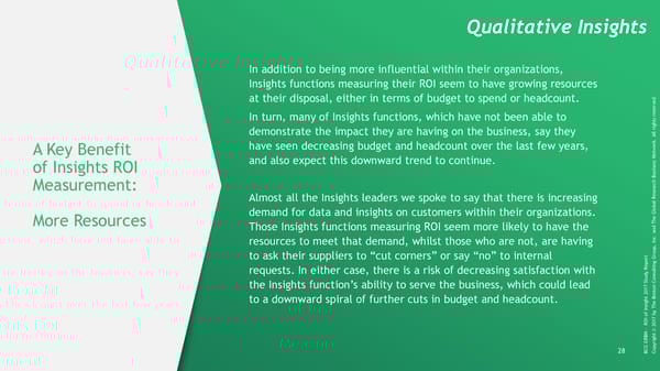 ROI of Insights | Report - Page 29