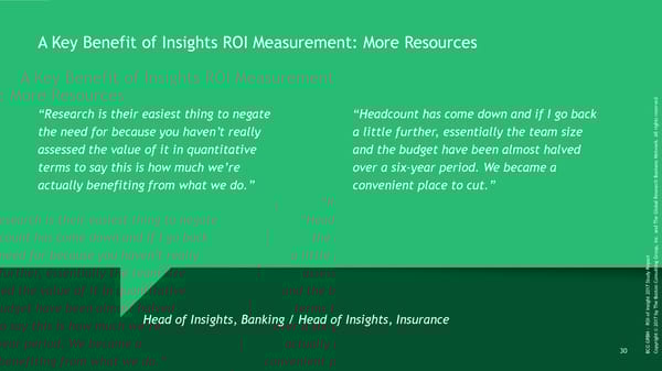 ROI of Insights | Report - Page 31