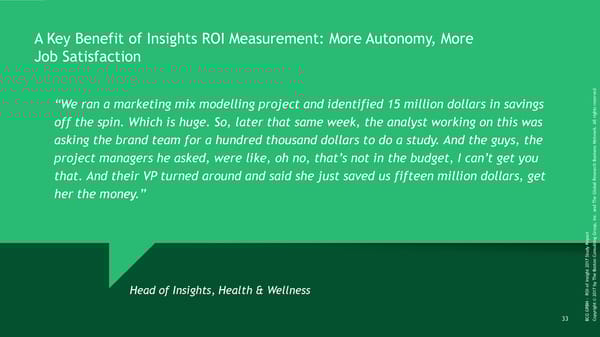 ROI of Insights | Report - Page 34