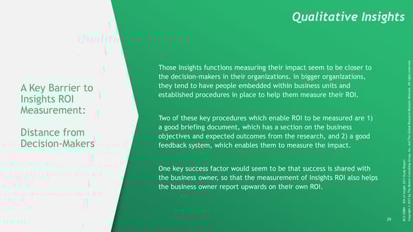 ROI of Insights | Report - Page 40