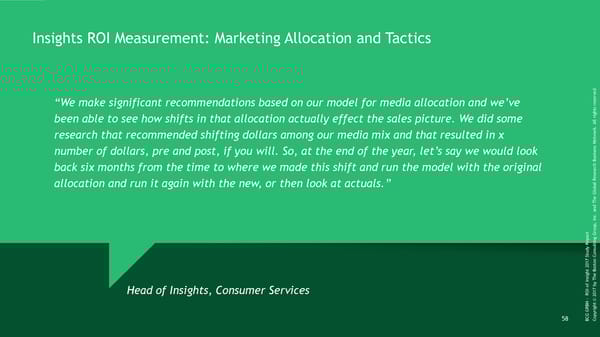 ROI of Insights | Report - Page 59