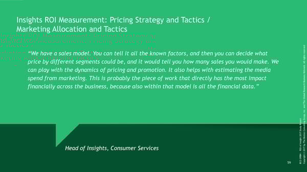 ROI of Insights | Report - Page 60