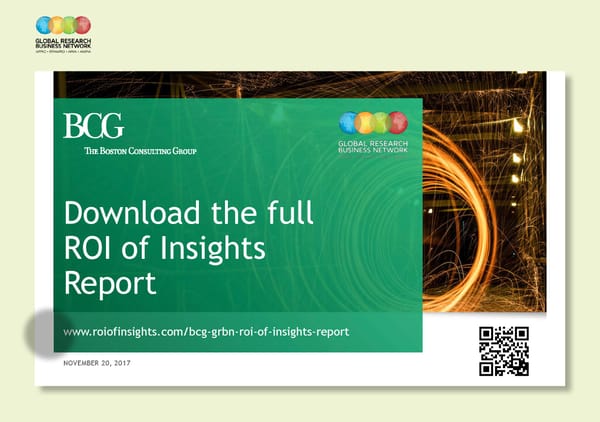 ROI of Insights |  Highlights 2017 Report - Page 19