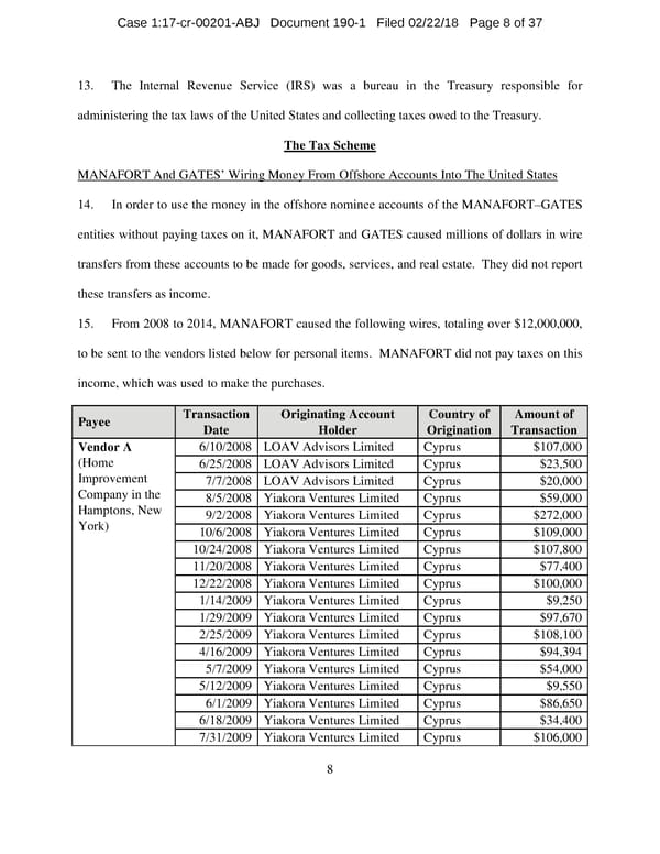 Manafort and Gates superseding indictment - Page 8