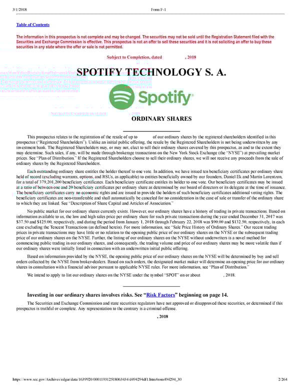 Spotify F1 | Interactive Prospectus - Page 2