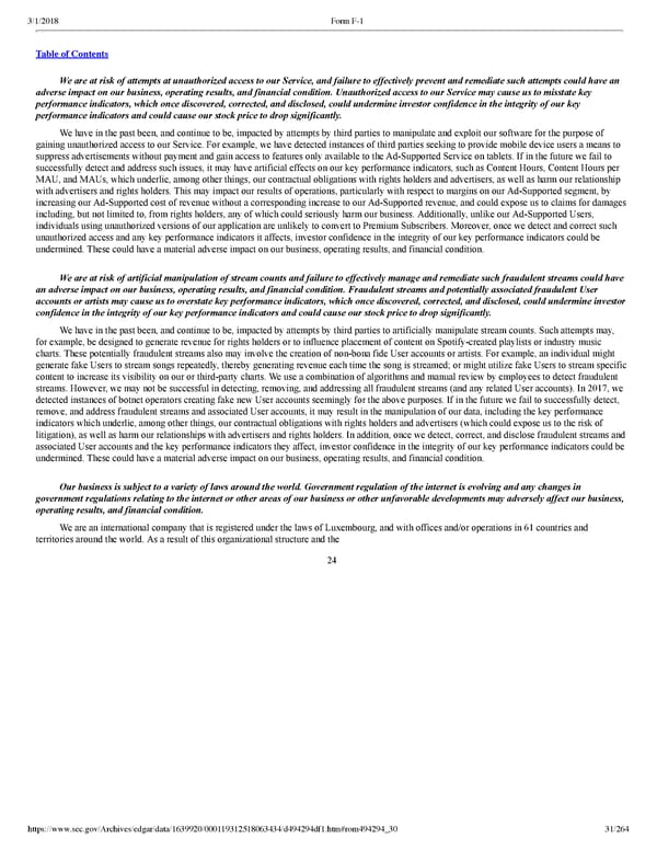 Spotify F1 | Interactive Prospectus - Page 31