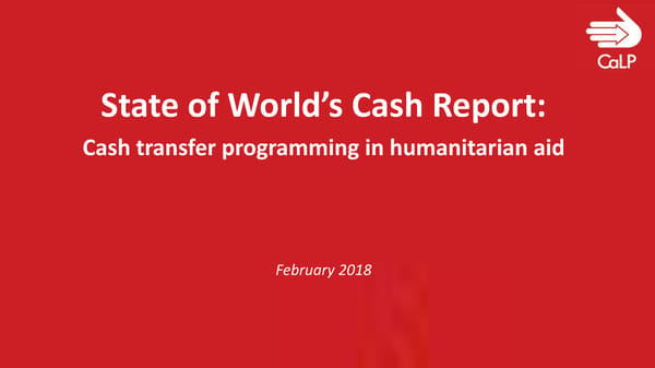 State of World’s Cash Report | Presentation - Page 1