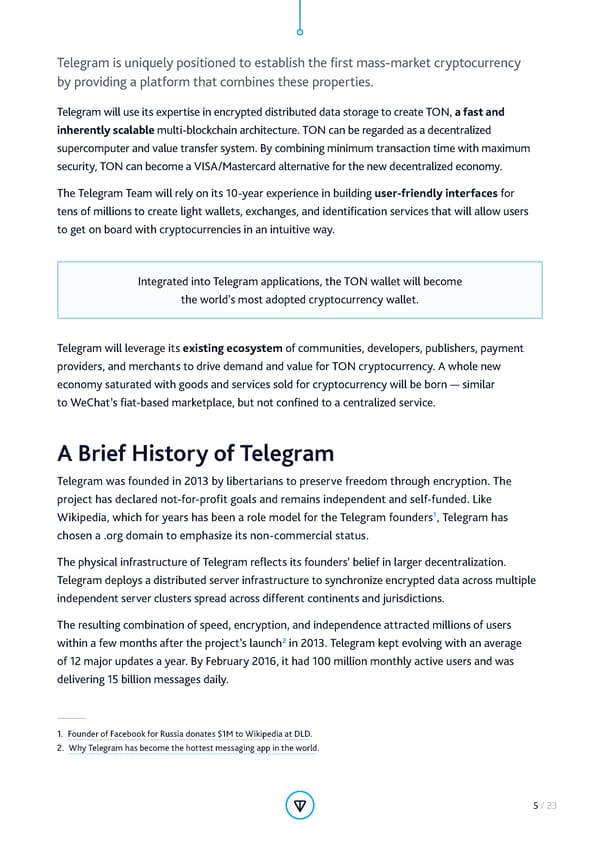 Telegram Open Network (TON) ICO Whitepaper - Page 5