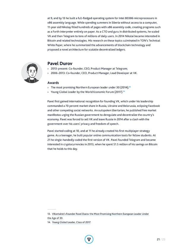 Telegram Open Network (TON) ICO Whitepaper - Page 21