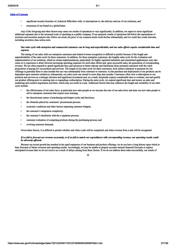 DocuSign S-1 | Interactive Prospectus - Page 27