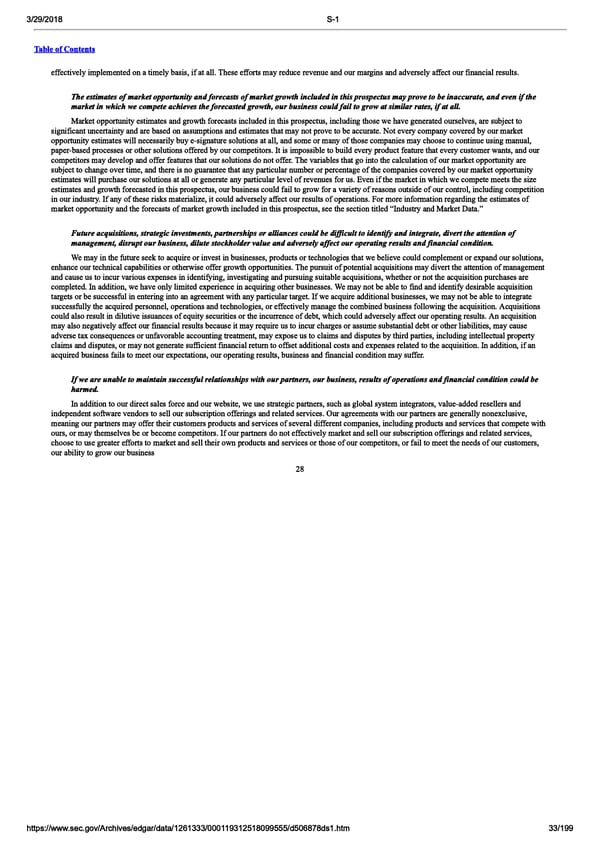 DocuSign S-1 | Interactive Prospectus - Page 33