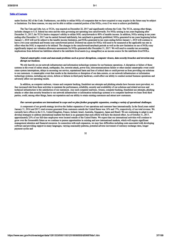 DocuSign S-1 | Interactive Prospectus - Page 37