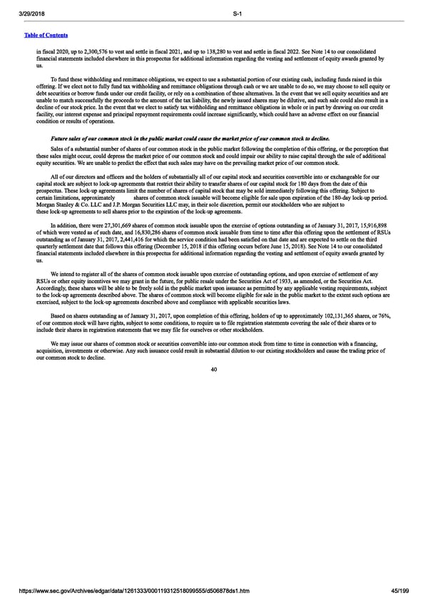 DocuSign S-1 | Interactive Prospectus - Page 45