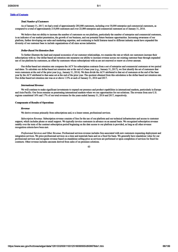 DocuSign S-1 | Interactive Prospectus - Page 68