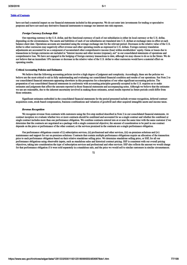 DocuSign S-1 | Interactive Prospectus - Page 77