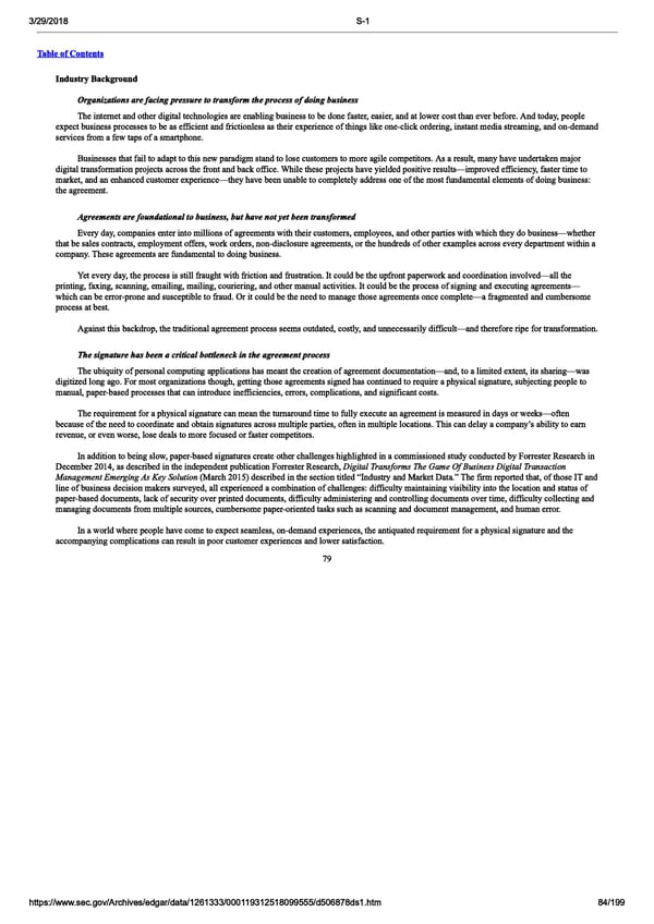 DocuSign S-1 | Interactive Prospectus - Page 84