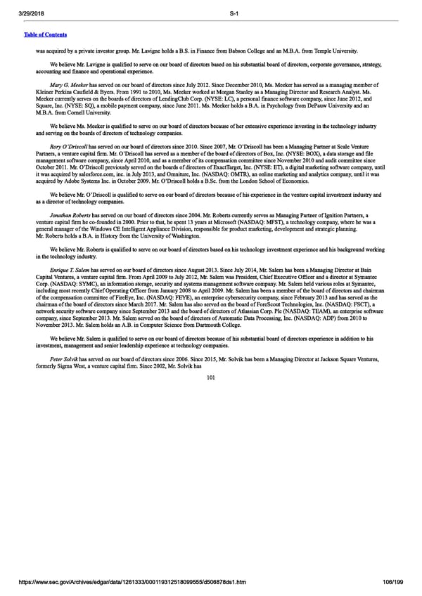 DocuSign S-1 | Interactive Prospectus - Page 106