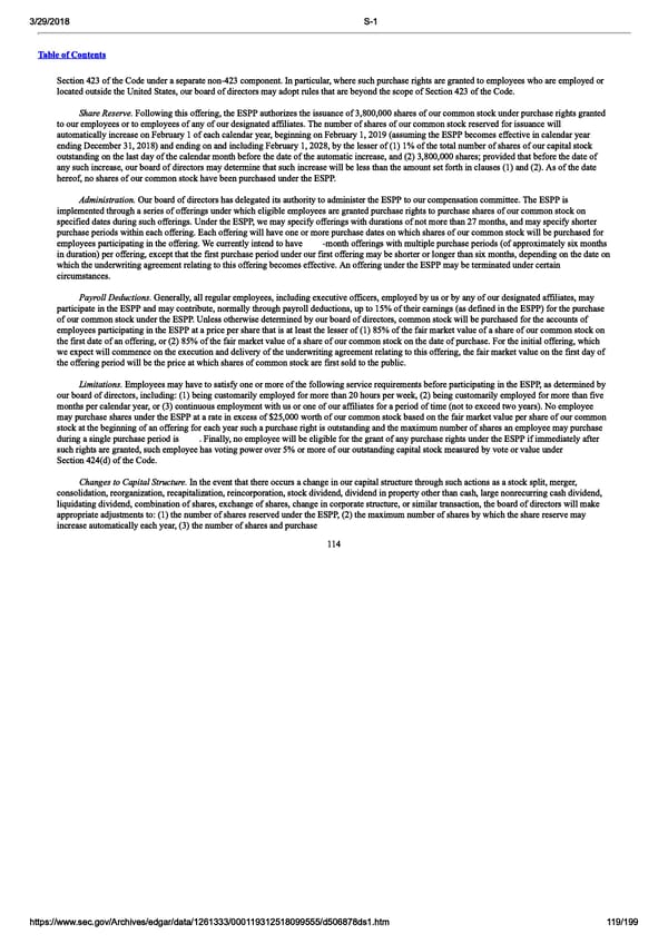 DocuSign S-1 | Interactive Prospectus - Page 119