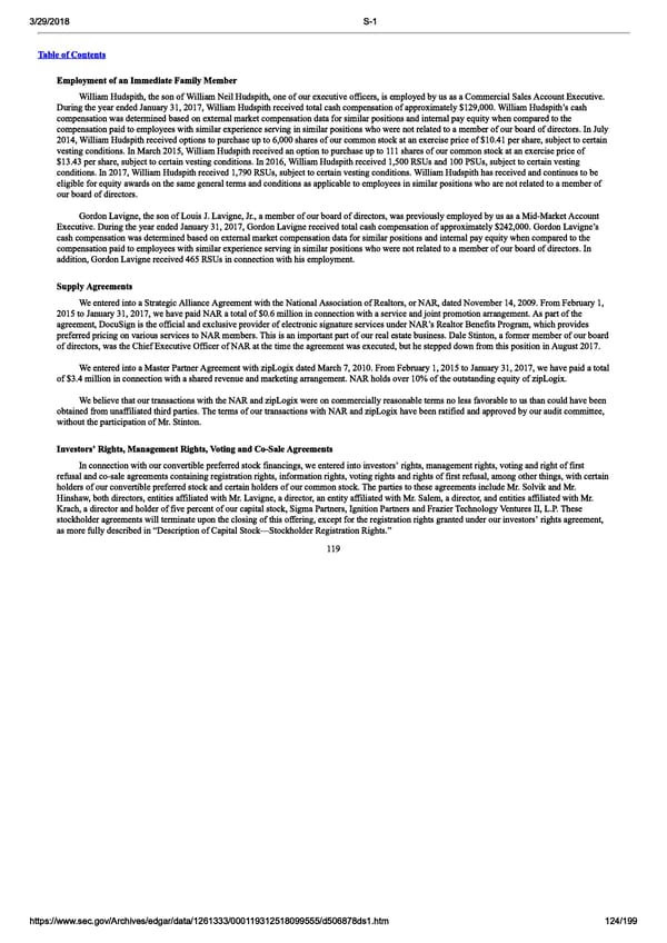 DocuSign S-1 | Interactive Prospectus - Page 124