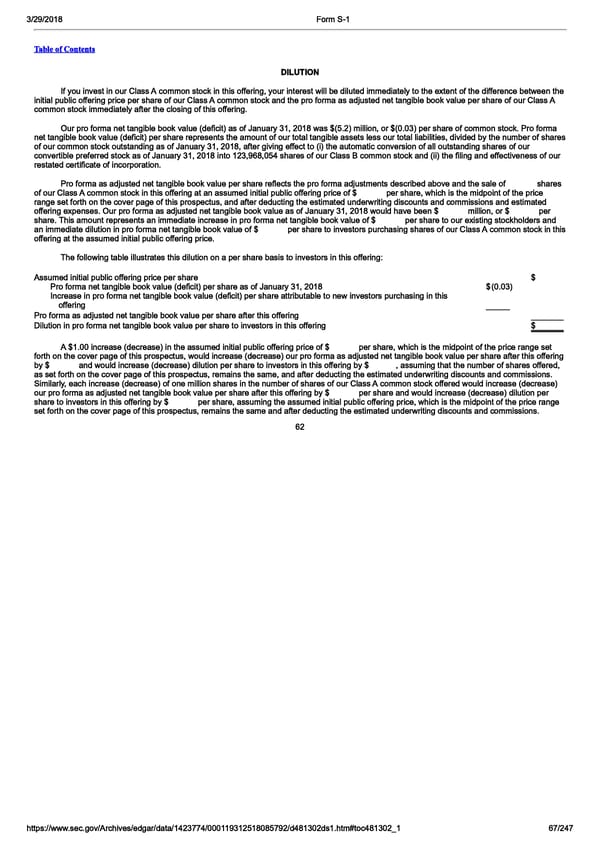 Zuora S-1  | Interactive Prospectus - Page 67
