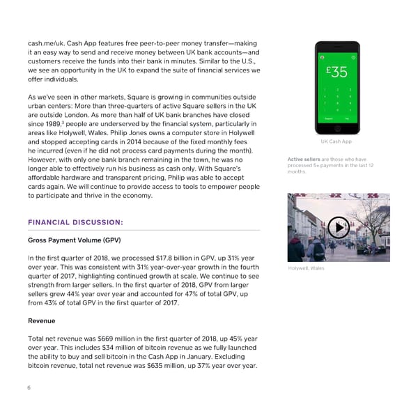 2018 Q1 Shareholder Letter — Square - Page 6