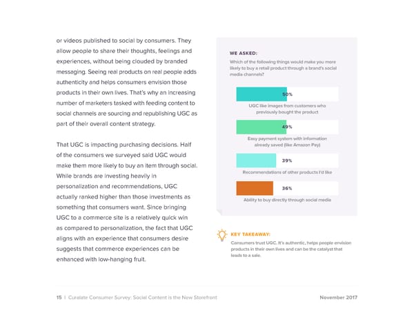 Curalate Consumer Survey: Social Content is the New Storefront - Page 15