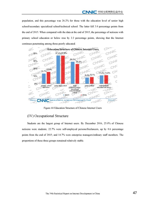 Statistical Report on Internet Development in China - Page 57