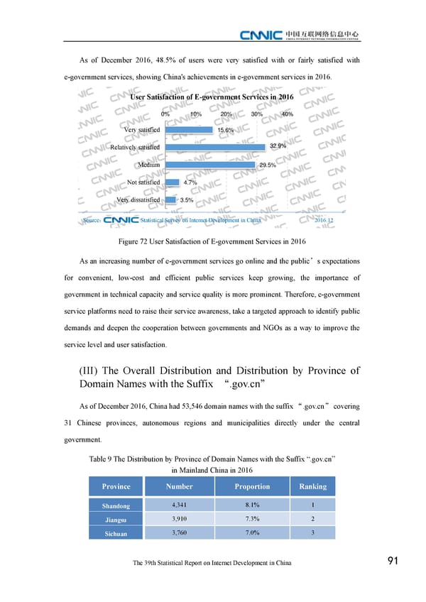 Statistical Report on Internet Development in China - Page 101