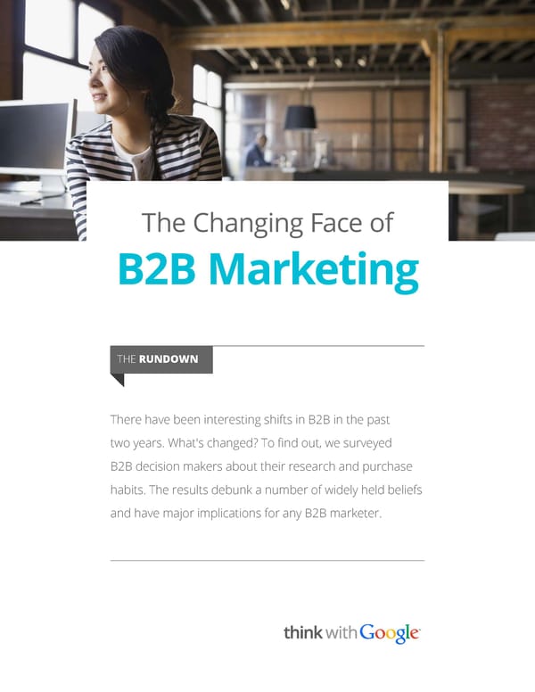 Google: The Changing Face of B2B Marketing - Page 1