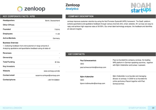 NOAH18 London Startup Book - Page 22