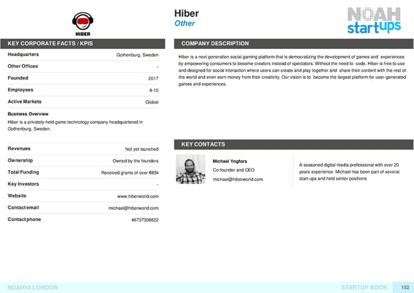 NOAH18 London Startup Book - Page 152