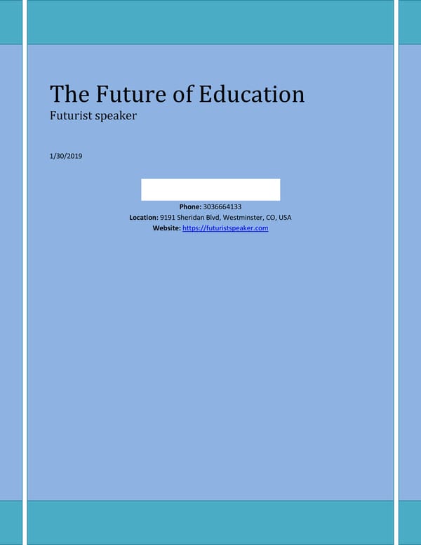 The Future of Education - Page 1