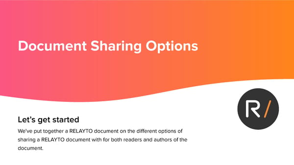 How to share RELAYTO documents - Page 1