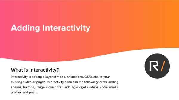 How to add interactivity - Page 1