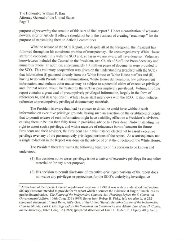 Emmet Flood Letter to AG Barr - Page 3