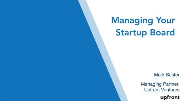 Managing Your Startup Board - Page 1