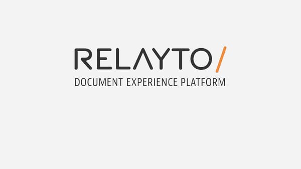 RELAYTO Q2 2019 Update | 01 - Page 1